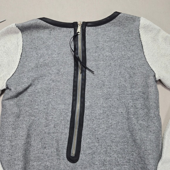 DIESEL Dress Womens XS Gray Long Sleeve Color Block Mini Casual rear zipper knit - Picture 3 of 8